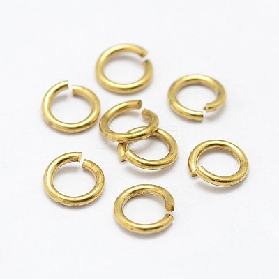 Brass Saw Cut Open Jump Rings KK-P096-08-B-1