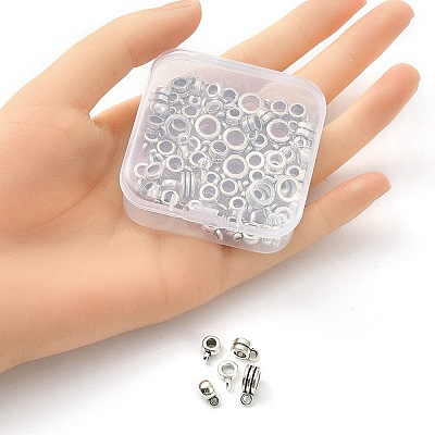 80Pcs 4 Style Tibetan Style Tube Bails FIND-YW0003-15-1