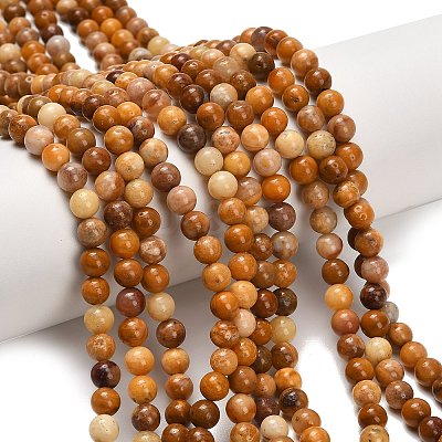 Natural Agate Beads Strands G-F820-K07-6mm-1