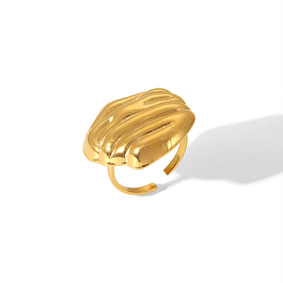 Autumn Winter High-End 304 Stainless Steel Cuff Rings for Women MR8055-4-1