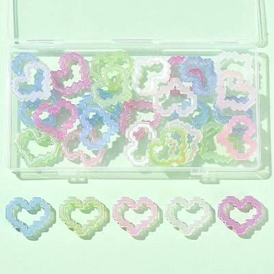 30Pcs UV Plating Acrylic Beads MACR-FS0002-43-1