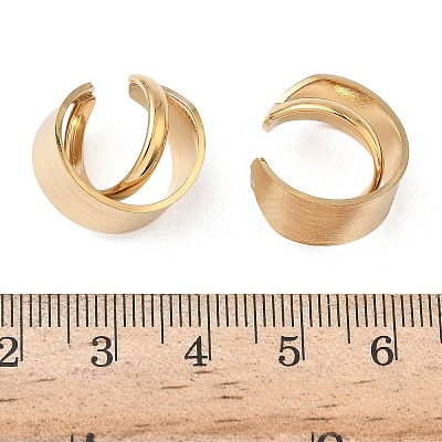 304 Stainless Steel C-Shaped Cuff Earrings EJEW-K268-61G-1