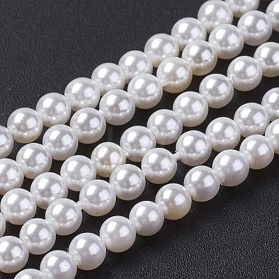Shell Pearl Bead Strands X-BSHE-P023-5mm-1