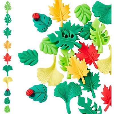 40Pcs 4 Sets Opaque Resin Cabochons CRES-HY0001-01-1