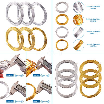 Flat & Round Aluminum Craft Wire AW-TA0001-02-1
