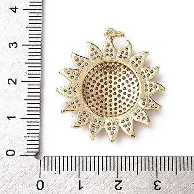 Brass Micro Pave Cubic Zirconia Pendants KK-A264-01G-1