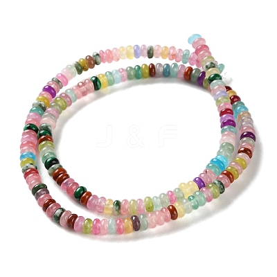 Dyed Natural White Jade & Natural Red Jasper & Synthetic Malachite Beads Strands G-B135-C01-01-1
