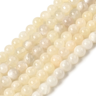 Natural White Moonstone Beads Strands G-F306-05AB-6mm-01-1