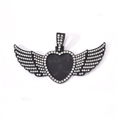 Alloy Pendant Cabochon Settings LS-PALLOY-S107-002EB-RS-1