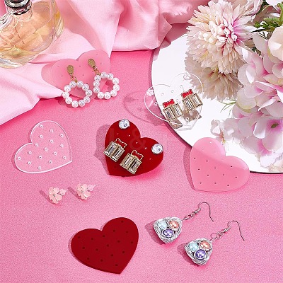36Pcs 3 Colors Acrylic Earring Display Board EDIS-PH0001-96-1