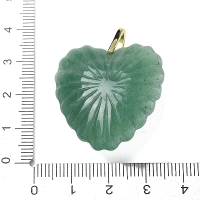 Natural Green Aventurine Carved Pendants G-C276-01G-18-1