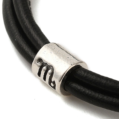 PU Leather Round Cord Multi-strand Bracelets SJEW-K002-07D-1