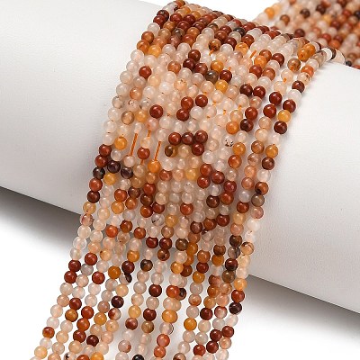 Natural Agate Beads Strands G-Z116-A21-2mm-1