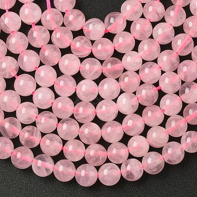 Pink Color Natural Madagascar Rose Quartz Beads Strands G-D654-6mm-1