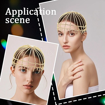 Alloy Rhinestone Headbands AJEW-WH20020-247G-1