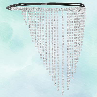 Alloy Rhinestone & Polyester Head Chain AJEW-WH20072-21P-1