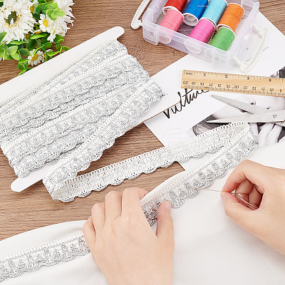 8M Polyester Curtain Lace Trimmer Ribbon DIY-NB0008-30C-1