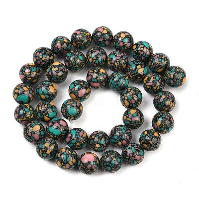 Natural Agate Beads Strands G-U030-C01-10mm-1