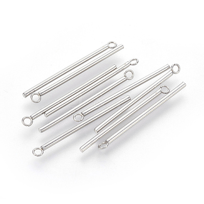 Tarnish Resistant 202 Stainless Steel Pendants STAS-F186-03P-1.5x30mm-1