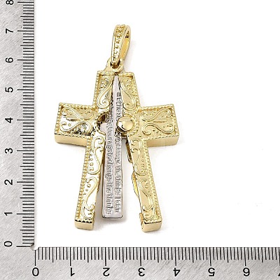 Brass Split Big Pendants KK-CBACA9B-09G-1