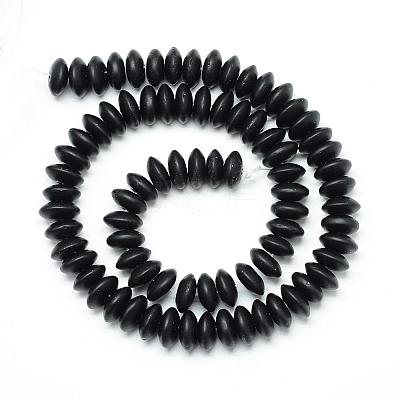 Synthetic Black Stone Beads Spacer Strands G-R359-3x6-02-1