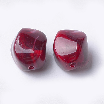 Acrylic Beads X-OACR-T007-08E-1