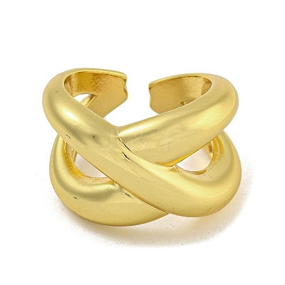 Brass Cuff Rings for Women RJEW-E294-03G-01-1