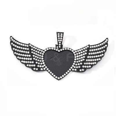 Alloy Pendant Cabochon Settings LS-PALLOY-S107-001EB-RS-1