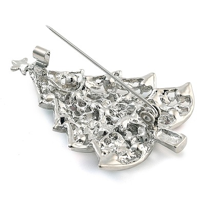 Christmas Theme Alloy Colorful Rhinestone Brooches JEWB-S022-02C-P-1