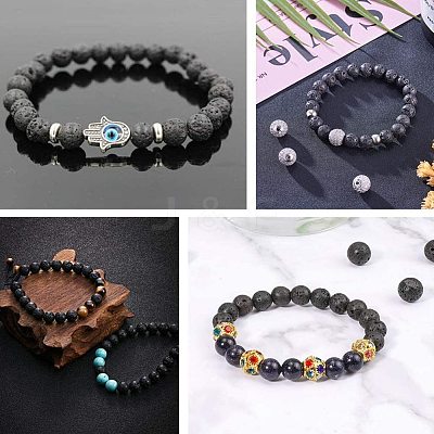 Natural Lava Rock Beads Strands G-OC0001-38-6mm-1