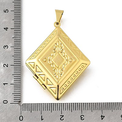 Brass Locket Pendants X-KK-Q066-26G-1