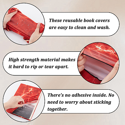 Elastic Fibre Book Covers AJEW-WH20020-032C-1
