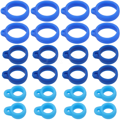 60Pcs 3 Style Silicone Pendant SIL-GF0001-28B-1