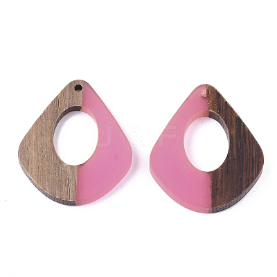Resin & Walnut Wood Pendants RESI-S358-06G-1