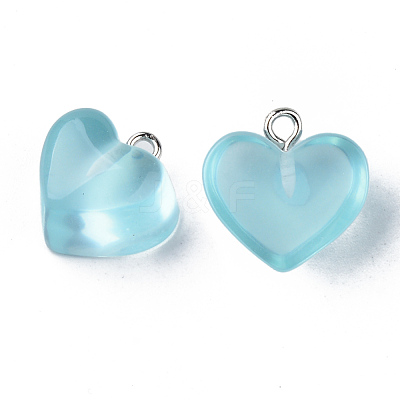 Transparent Resin Pendants X-RESI-R429-30J-1