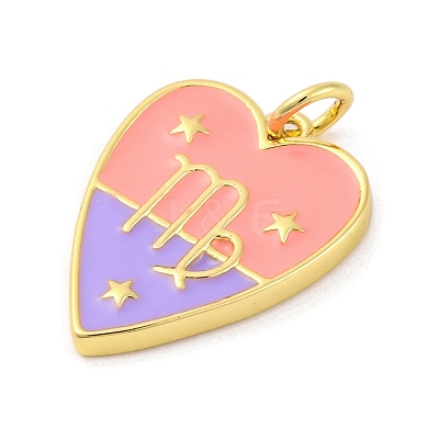 Brass Enamel Pendants KK-Z077-01G-09-1