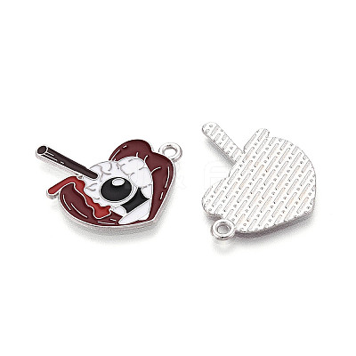 Halloween Theme Alloy and Enamel Pendants ENAM-T021-31I-01P-1