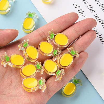 Transparent Enamel Acrylic Beads TACR-S155-002H-1