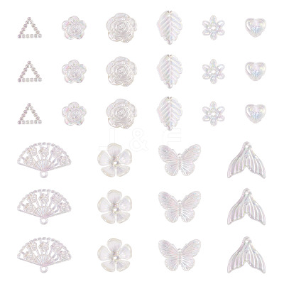 182Pcs 100G Transparent Acrylic Beads OACR-TA0003-66A-1