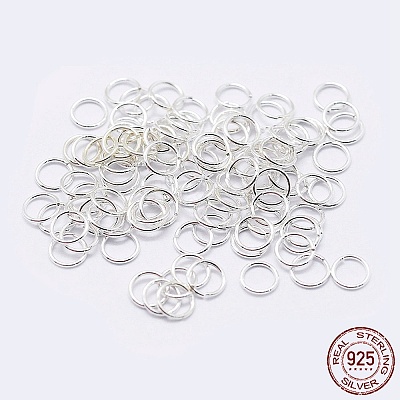 925 Sterling Silver Saw Cut Open Jump Rings STER-F036-02S-1x5mm-1