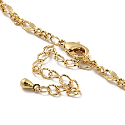 Faceted Triangle & Round & Rectangle Glass Beads Bib Necklaces NJEW-R263-18G-1