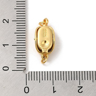 Rack Plating 925 Sterling Silver Bayonet Clasps STER-G038-16G-1