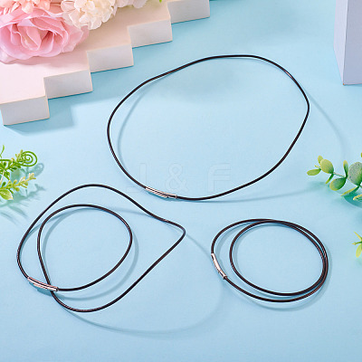 3Pcs Cowhide Leather Cord Neckalces NJEW-TAC0050-1