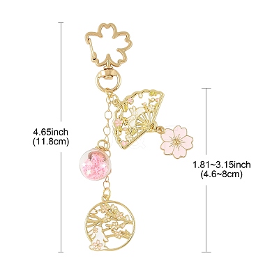 Alloy Enamel Pendant Keychains HJEW-FS00052-03-1