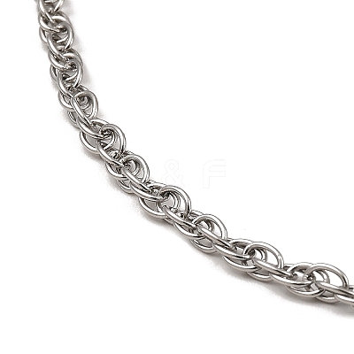 Non-Tarnish 304 Stainless Steel Mesh Chain Necklace BJEW-B072-02P-1