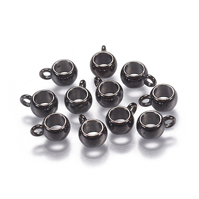 Tibetan Style Alloy Tube Bails TIBEP-LFH251Y-B-LF-1
