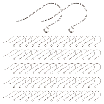 80Pcs 316 Stainless Steel Earring Hooks STAS-UN0063-66-1