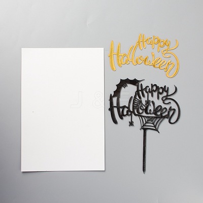 Acrylic Halloween Cake Insert Card Decoration X-DIY-H109-10-1