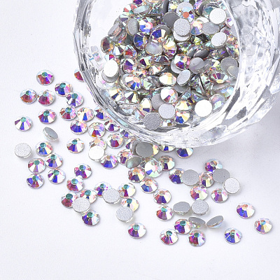 Glass Flat Back Rhinestone Cabochons RGLA-S002-20SS-15-1