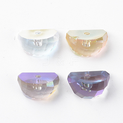 Electroplated Glass Charms EGLA-N006-014-1